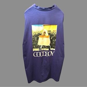 OVERSIZED (UNISEX) BLUE GOODBOY T-SHIRT (SZ O/S) (NWOT)